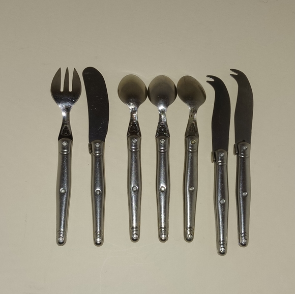 Laguiole Stainless Steel Cheese Forks / Knives, Spreaders & Spoons, … - Picture 2 of 10
